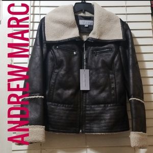 MARC NEW YORK  FAUX LAMB BOMBER JACKET NWT XL